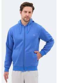 Resim Slazenger Majestıc I Erkek Fermuarlı Kapüşonlu Cepli Indigo Sweatshırt Indigo 