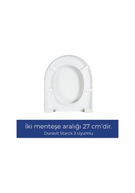 Resim Duravit Starck 3 Uyumlu Klozet Kapağı Yavaş Kapanır 