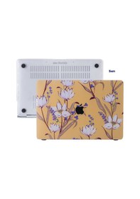 Resim Apple Uyumlu MacBook Air M1 Kılıf 13 İnç Flower04 Touchıd'li M1 Air A2337 A2179 A1932 İle Sarı 