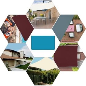 Resim Tente dış 2 x 2 m polietilen, su geçirmez ve %98 dayanıklı, UV ışınları, güneş koruması, kordonlu, avlu, araba tavanı, gök mavisi 