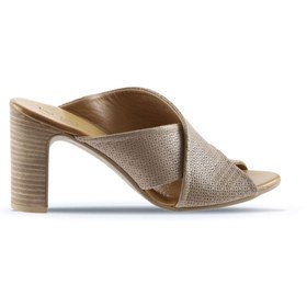 Resim BUENO Shoes Gri Deri Kadın Topuklu Terlik 01wn4303 