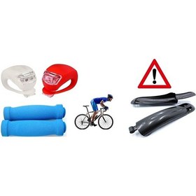 Resim Plus Bisiklet Aydınlatma Çamurluk Sünger Elcik 3'lü Set Açık Gri 