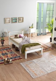 Resim Unimet Kappis-s Tek Kişilik Ferforje Metal Karyola-beyaz (AHŞAP LATALI) 