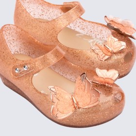 Resim Mini Melissa Ultragirl Fly Kelebek Aplikeli Simli Altın Kız Bebek & Çocuk Babeti | 22-30 Numara | Melflex® Vegan | İkonik Kokulu - 24 