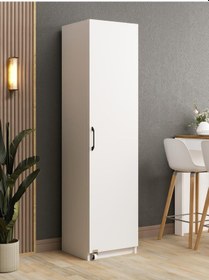 Resim Kuzeylife Novensa Çok Amaçlı Erzak-kiler Dolabı Tek Kapaklı Beyaz Beyaz 