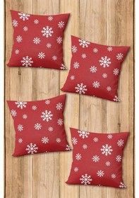 Resim Dijital Baskılı Yumuşak Dokulu 4 Lü Kırlent Kılıfı Takımı 43x43 Cm Krl0049 Renkli 