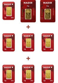 Resim Nadir Gold 24 Ayar 17 Gram Külçe Altın 2 Adet 5 Gram Külçe Altın + 7 Adet 1 Gram Külçe Altın 