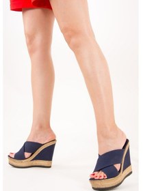 Resim Fox Shoes Lacivert Kadın Terlik F674072005 