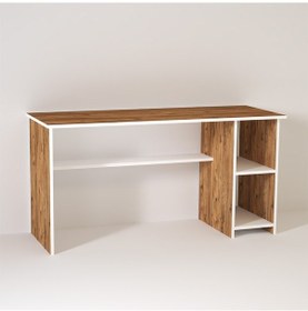 Resim Kalenderdekor1 Kalender Dekor Avel 145 Cm Çalışma Masası Avl02 Beyaz - Meşe 