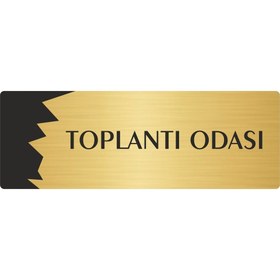 Resim Özarslan Dizayn Metal Departman Kapı İsimliği, Yönlendirme levhası Toplantı Odası 10X20 Cm Altın Renk 