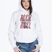 Resim Kadına Hediye Rock Roll Kapşonlu Sweatshirt 