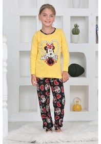 Resim Miniğimin Cicileri Mnn Ms Kalpli Kız Çocuk Pijama Takımı - Sarı Sarı 