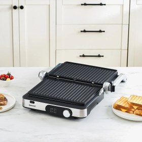 Resim Homend Grilliant 1347H Inox Gövdeli Döküm Plakalı Tost ve Izgara Makinesi 