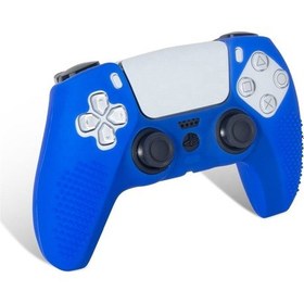Resim Ps5 Dualsense Düz Renkli Silikon Koruyucu Kılıf Mavi 