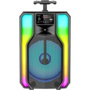 Resim Polygold GTS-1958 Rgb Işıklı Mikrofonlu 8'' Bluetooth Hoparlör 