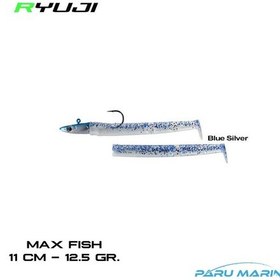 Resim Ryuji Max Fish 11cm 12.5gr. Silikon Yem Blue Silver 