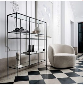 Resim Noki Siyah Tasarım Metal Kitaplık 