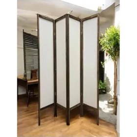 Resim Meditroia Ahşap Malzemeden Üretilmiş 4 Kanatlı Paravan Seperatör 200 cm Genişlik 160 cm Yükseklik 
