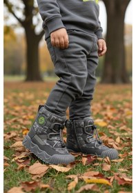 Resim Marcokids Gri İçi Kürklü Soğuğa Dirençli Kaymaz Erkek Çocuk Bot 22664 P Gri 