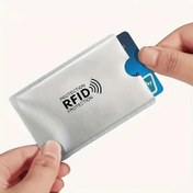 Resim 5 adet RFID Engelleme Kart Kılıfı - Hırsızlık Karşıtı, NFC Korumalı Kimlik ve Kredi Kartı Koruyucuları ile Geometrik Tasarım. 