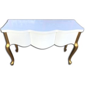 Resim Evimeaksesuar Lükens Ayaklı Bombeli Avangarde Makyaj Masası Dolaplı - 