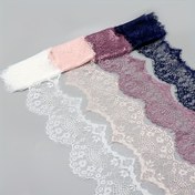Resim 3 Yards 3.7 inç Dantel Kurdele Çiçekli Dantel Kenar Trim Nakış Dantel Aplike Dikiş El Sanatları, Giyim, Ev Düğün Dekorasyonu için 