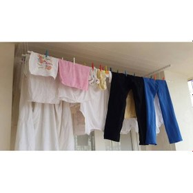 Resim Çukurova Asansörlü Çamaşır Kurutma Askısı 7'li 125 CM Beyaz 