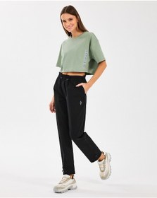 Resim Skechers W Crop Fit Graphic Tee T-shirt Kadın Mavi Tshirt S2510145-306 Mavi 