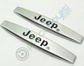 Resim Jeep Metal Paslanmaz Dekoratif Amblem Logo 2 Adet 