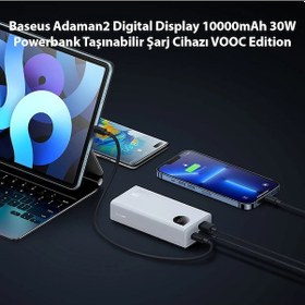 Resim Baseus Adaman2 Digital Display 10000mah 30w Powerbank Taşınabilir Şarj Cihazı Vooc Edition- 5775 Çok Renkli 