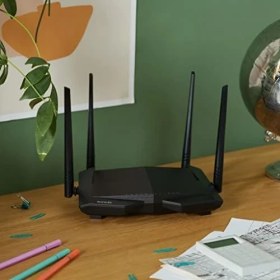 Resim TeknoKapsül V12 Modem Yönlendirici (AC1200 300 Mbit/s 2,4 Ghz'de + 5 Ghz'de 867 Mbit/sn, 3 x Gigabit Lan Bağlan 