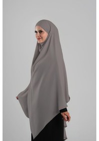 Resim Hürrem Bone Açık Vizon Pratik Hazır Geçmeli Tesettür Eşarp Krep Bağcıklı Sufle Hijab 2313 56 Açık Vizon 