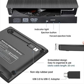 Resim Alfasis Harici DVD Rw USB 3.0 CD DVD Yazıcı Okuyucu 