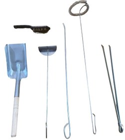 Resim Mobilreyon Şömine Seti,kürek,fırça,gelberi,karıştırıcı,maşa,harbi Soba Temizleme Demiri 6'lı Set 
