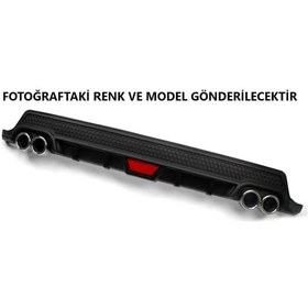 Resim Ford Mondeo Uyumlu Body Kit Difüzör 4 Çıkış Yuvarlak Siyah Model 2 