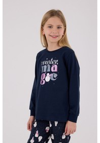 Resim Rolypoly Kız Çocuk Lacivert Pijama Takımı Rp3712-c-v1 Lacivert 