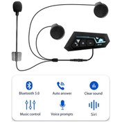 Resim Bt22 Motosiklet Bluetooth V5.0 Intercom Interkom Su Geçirmez 