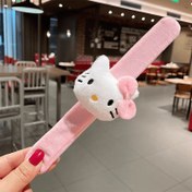 Resim Sanrio Hello Kitty & Melody Peluş Bileklik Bebekler - Yumuşak Pembe Dolu Hayvanlar, Sevimli Koleksiyonluk Ev Dekoru ve Hediye, Sanrio Tutkunları İçin, Hello Kitty Peluş Oyuncak, Tüylü Dokulu Aksesuar 