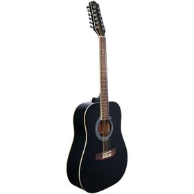 Resim Extreme XA12BK Akustik Gitar (Siyah) | Ihlamur Gövde Kesik Kasa (Cutaway) 