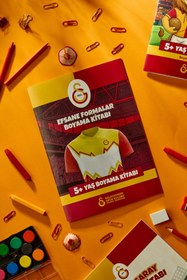 Resim Galatasaray Boyama Kitabı Efsane Formalar 5 Yaş Üzeri - Sticker Hediyeli Lisanslı Orijinal 