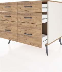 Resim Kronos Şifonyer 6 Çekmeceli 88x59x80 Aytaşı-çam Çam 