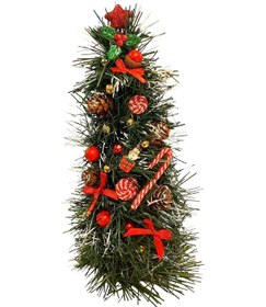 Resim Yılbaşı Ağacı Mini Süslü 