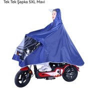 Resim Motosiklet Yağmurluk Panço Kalınlaşır Ve Yağmur Geçirmez Çift Erkek Ve Kadın Genel Panço Haki - Siyah 