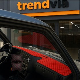 Resim Tofaş Şahin Doğan Kartal Yüksek Ön Göğüs Kırmızı-siyah Torpido Kılıfı / Siyah-kırmızı Boyun Yastığı 