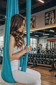Resim Bundeba Yoga Fly Hamağı +Plus Esnek Hamak, Antigravity Askılı Yoga Denge Spor Aleti 