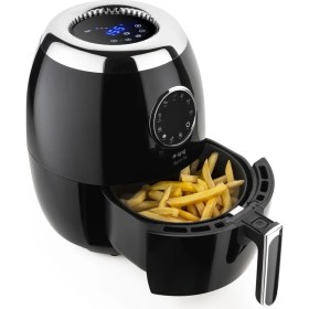 Resim King Siyah Airfryer Yağsız Sıcak Hava Fritözü 4 Yıl Garanti 