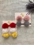 Resim ESES BEBE Bebek Çocuk 5'li Peluş Ponpon Bandana Set 