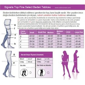 Resim Sigvaris Top Fine Select Ccl2 Diz Altı Varis Çorabı Siyah CCL2 L Açık Kısa 