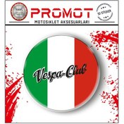 Resim Vespa 3d Damla Logo Sticker 5cm 2 