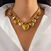 Resim 1 adet Vintage Boho Kalp Kolye Kadınlar için, Şık Parti Ziyafet Çok Yönlü Hediye, Plastik Malzeme, Günlük ve Parti Etkinliği, Tüm Sezon Takı 